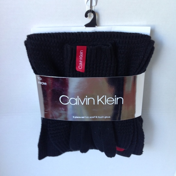 calvin klein 3 piece scarf set